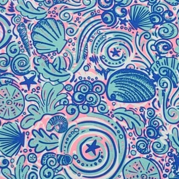 Simply Southern Pink and Blue SWIRLY Top Seashells Beach Small - Picture 16 of 16